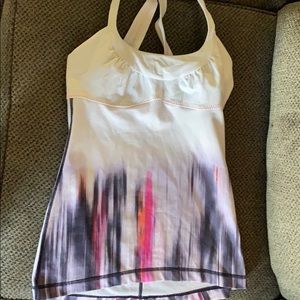 Lululemon tank sports bra attached